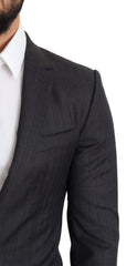 Dolce & Gabbana Black Wool Single Breasted Coat MARTINI Blazer