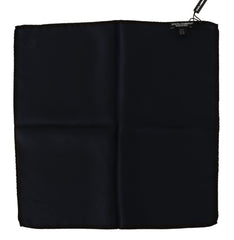 Dolce & Gabbana Black Square Handkerchief 100% Silk Scarf