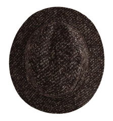 Dolce & Gabbana Gray Melange Blended Textured Tweed Hat
