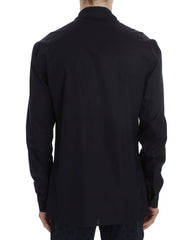 Dolce & Gabbana Purple Striped Cotton Pajama Lounge Shirt