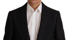 Dolce & Gabbana Black Polyester Formal 2 Piece MARTINI Suit
