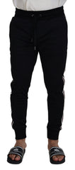 Dolce & Gabbana Black DG Print Mens Jogger Pants