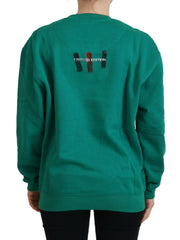 Philippe Model Green Printed Long Sleeves Pullover Sweater