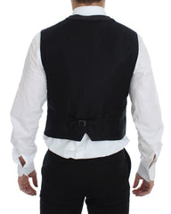 Dolce & Gabbana Gray Wool Blend Logo Vest Gilet Weste
