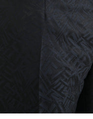 Dolce & Gabbana Blue Brocade Wool Skinny Men Dress Pants