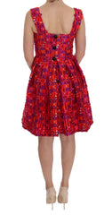 Dolce & Gabbana Pink Patterned A-line Above Knees Dress