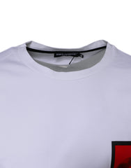 Dolce & Gabbana White Red Lips Print Cotton T-shirt
