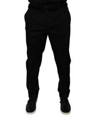 Dolce & Gabbana Black Tapered Formal Dress Pants