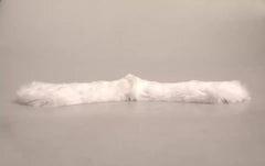 Dolce & Gabbana White Fur Shoulder Collar Wrap Shawl Scarf
