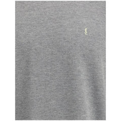 Saint Laurent Grey Cotton Oversized T-shirt