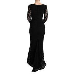 Dolce & Gabbana Black Cotton Cocktail Dress