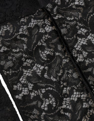 Dolce & Gabbana Black Floral Lace Whole Head Wrap Hat