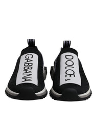 Dolce & Gabbana Black White Slip On Sorrento Sneakers Shoes