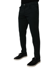 Dolce & Gabbana Dark Green Cotton Loose Men Denim Jeans