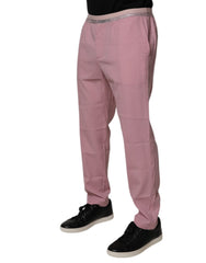 Dolce & Gabbana Pink Cotton Stretch Chino Pants