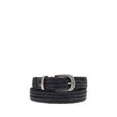 Brunello Cucinelli Black Calf Leather Bos Taurus Regular Belt