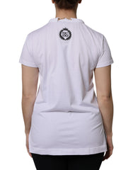 Dolce & Gabbana White Necklace Cotton Short Sleeve T-shirt