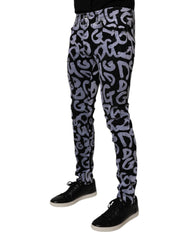 Dolce & Gabbana Black Logo Monogram Cotton Skinny Denim Jeans