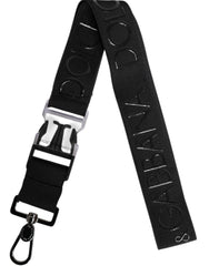 Dolce & Gabbana Black Stretch Polyester Rubberised DG Logo Keychain