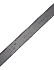 Dolce & Gabbana Black Calf Leather Classic Metal Buckle Belt