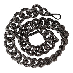 Dolce & Gabbana Black Chain Logo Engraved Bag Shoulder Strap