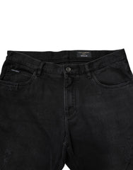 Dolce & Gabbana Black Cotton Skinny Men Denim Jeans