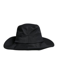Dolce & Gabbana Black Cotton Wide Brim Fedora Hat