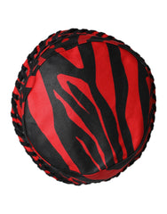 Dolce & Gabbana Black Red Stripe Polyester Wide Brim Bucket Hat