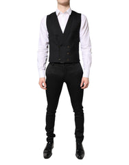 Dolce & Gabbana Black Single Breasted Formal Blazer with Vest