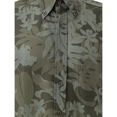 Tom Ford Green Lyocell Pattern Shirt