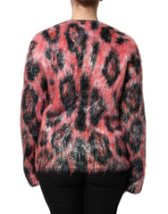 Dolce & Gabbana Red Mohair Wool Button Down Cardigan Sweater