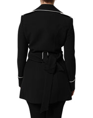 Dolce & Gabbana Black Wool Double Breasted Blazer Jacket