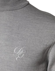 Dolce & Gabbana Gray Wool Knitted Men Pullover Sweater