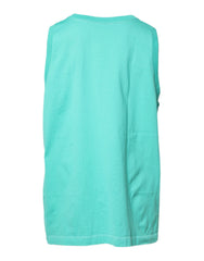 Dolce & Gabbana Green Sleeveless Logo Round Neck T-shirt