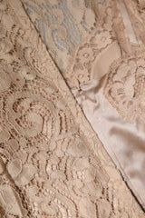 Dolce & Gabbana Beige Floral Lace Sleeveless Sheath Dress
