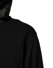 Dolce & Gabbana Black Camouflage Hooded Sweatshirt Sweater