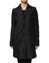Dolce & Gabbana Black Single Breasted Trench Coat Jacket