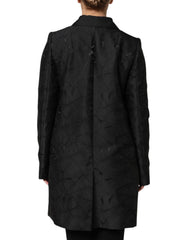 Dolce & Gabbana Black Single Breasted Trench Coat Jacket