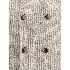 Brunello Cucinelli Beige Fleece Wool Coat