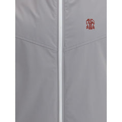 Brunello Cucinelli Gray Polyamide Sleveless Jacket