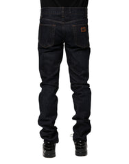 Dolce & Gabbana Black Cotton Skinny Denim Men Jeans