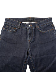 Dolce & Gabbana Blue Skinny Cotton Mid Waisted Denim Jeans