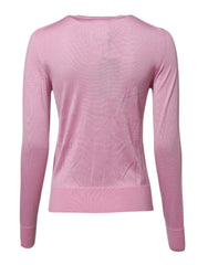 Dolce & Gabbana Pink Floral Detailing Cardigan Sweater
