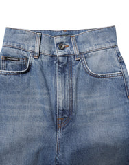 Dolce & Gabbana Blue Washed Skinny High Waist Denim Jeans