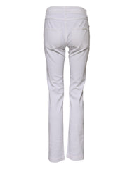 Dolce & Gabbana White Floral Embroidery GIRLY Denim Jeans