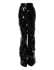 Dolce & Gabbana Black High Waist Cargo Bootcut Pants