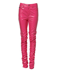 Dolce & Gabbana Pink Cotton High Waisted Skinny Denim Jeans