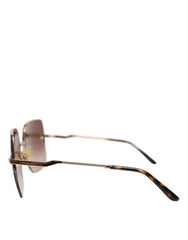 Dolce & Gabbana Gold Brown Gradient Square DG2267 Eyewear Sunglasses