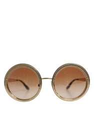 Dolce & Gabbana Gold Brown Gradient Round Frame DG2179 Eyewear Sunglasses
