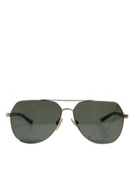 Dolce & Gabbana Black 18K Gold Plated Polarized Steel DG2133K Sunglasses